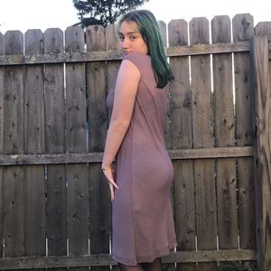 DKNY Mauve Polyester + Silk Slip Dress